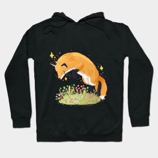 Cute fox jumping Hoodie